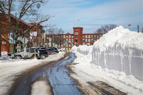 Brunswick Maine Street Snow Coast Of Maine Photography