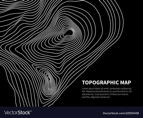 Contour Map Cartography Line Relief Graphic Vector Geometric