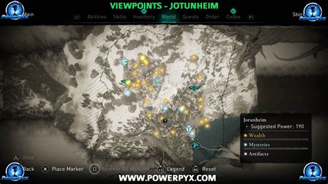 Assassins Creed Valhalla Viewpoint Locations Map