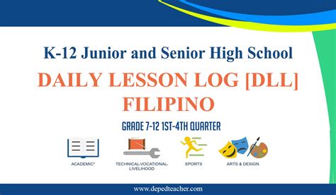 Filipino Daily Lesson Log Dll For Grade St Th Quarter Deped