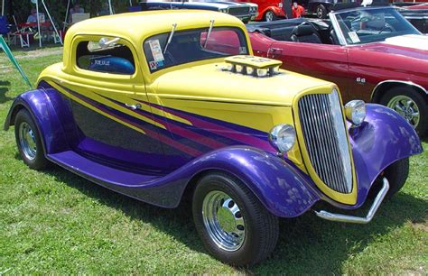 Purple And Yellow Car 1932 Ford Coupe Yellow Car Purple