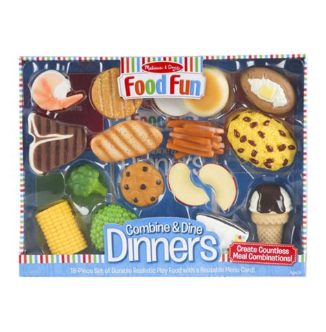 Melissa And Doug Pretend Play Combine And Dine Dinners 18 Pieces