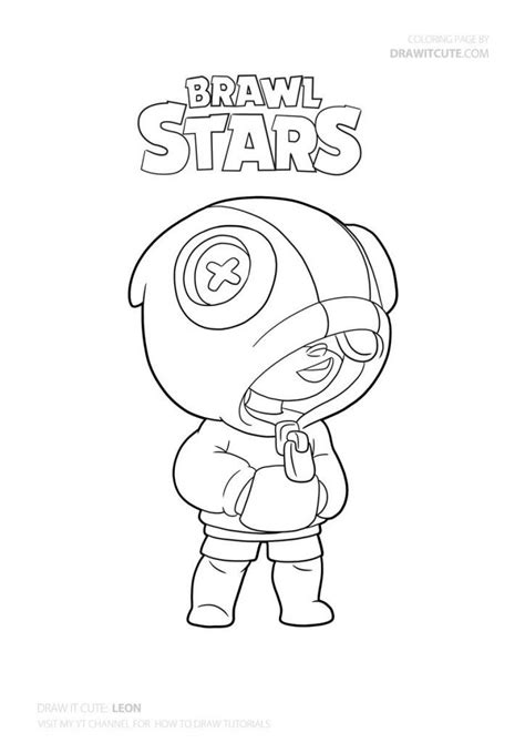 how to draw leon super easy brawl stars drawing tutorial draw it cute star coloring pages