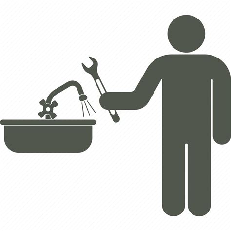 Household Service Plumber Repairs Workman Icon Download On Iconfinder