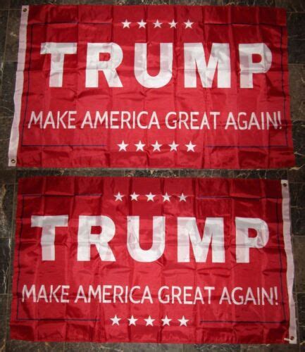 3x5 Trump Make America Great Again Red 2 Faced 2 Ply Double Sided Flag