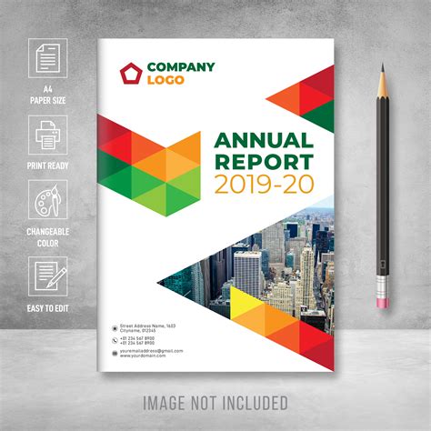 Annual Report Cover Page Design Templates 689560 Vector Art At Vecteezy