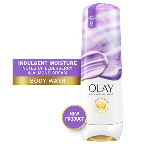 Olay Indulgent Moisture Body Wash for Women, Notes of Elderberry, for