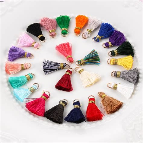 10pcslot 2cm Mini Silky Tassels Colorful Small Tassels For Jewelry Diy Boho Bracelet Necklace