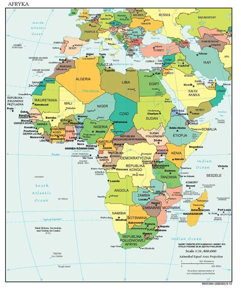 Mapa Afryki Kraje Swhshish