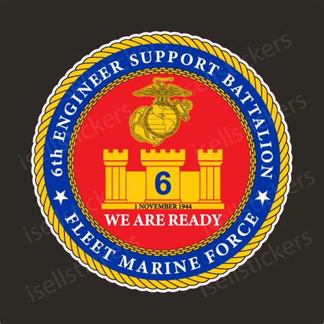 Sixth 6th Engineering Support Battalion Fmf Us Marine Usmc Military