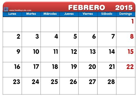 Calendario De Febrero Para Imprimir
