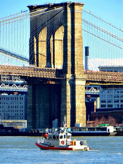 Brooklyn Bridge As Viewed From Pier 11wall Street East River New