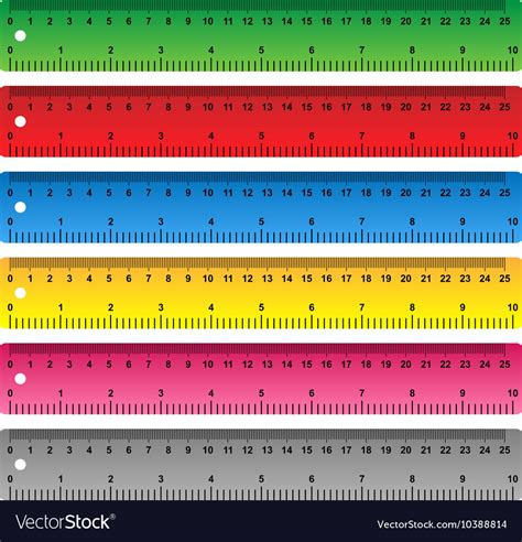 Ruler In Centimeters Millimeters And Inches Vector Image