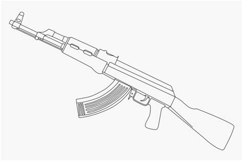 How To Draw A Cartoon Ak 47 How To Draw An Ak 47 Step By Step Drawing