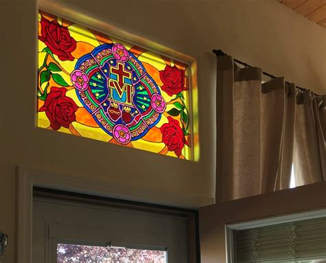 Faux Stained Glass By Painting A Window