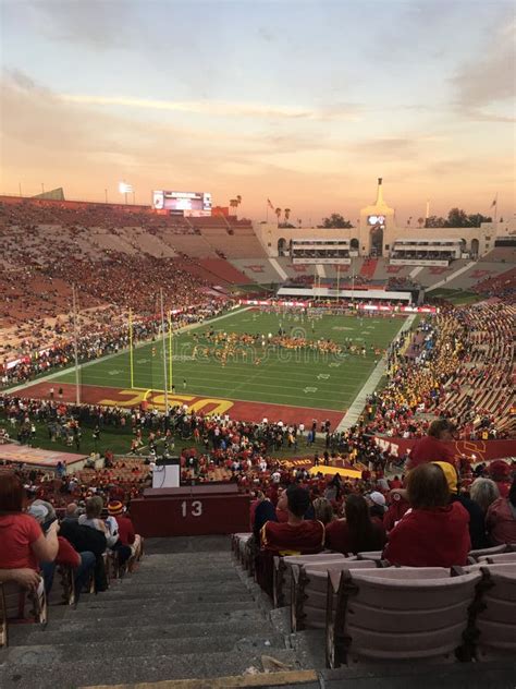 Usc Football Game Fans Coliseum Editorial Stock Photo Image Of