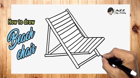 How To Draw Beach Chair Step By Step Youtube