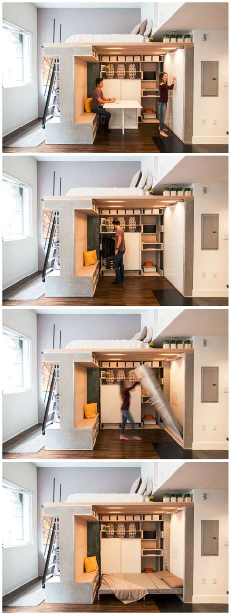 Multi Functional Loft Transforms A Small Condo Into A Dynamic Space