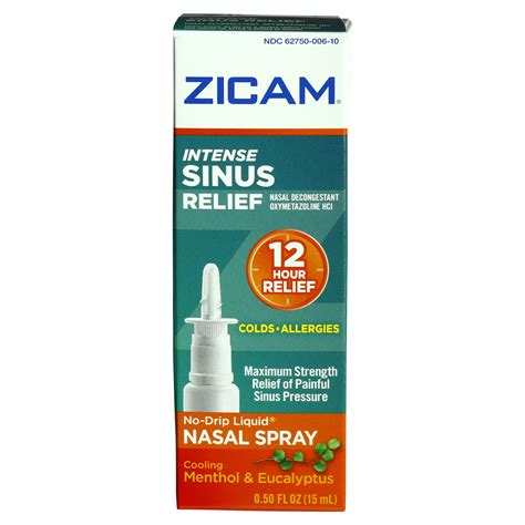 Zicam Intense Sinus Relief Nasal Gel Spray 05 Fl Oz Nasal And Sinus Remedies Meijer Grocery