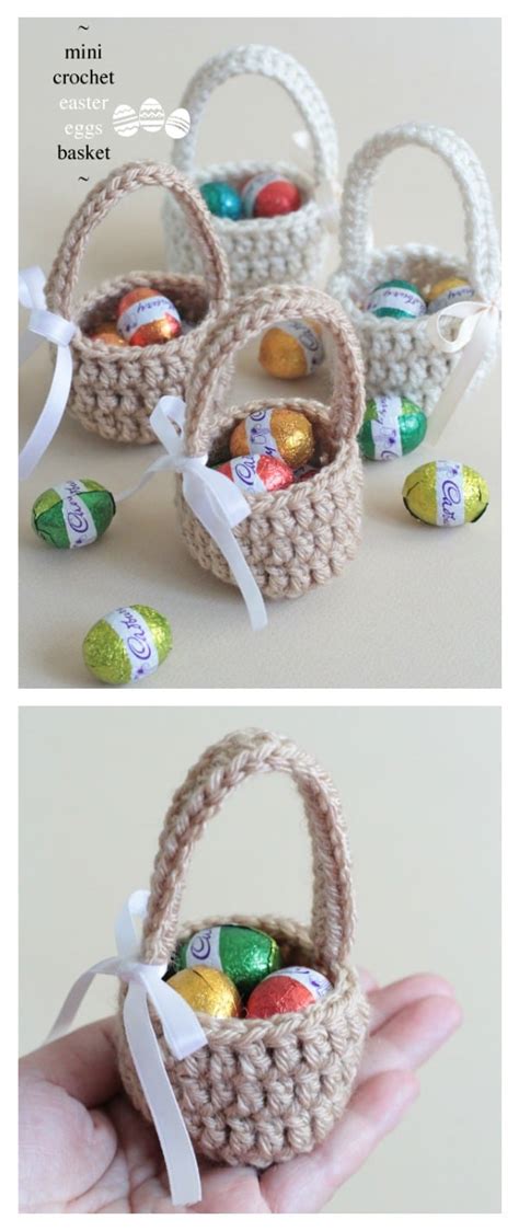 10 Crochet Easter Basket Free Patterns