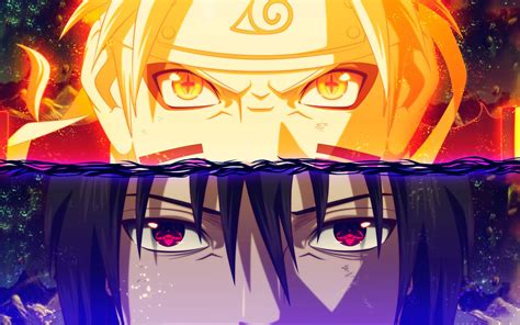 Naruto Uzumaki And Sasuke Uchihas Eyes Full Hd Wallpaper And