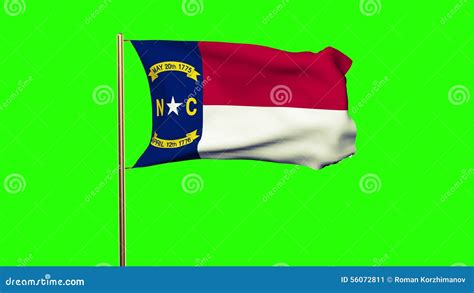 North Carolina Flag Waving In The Wind Green Stock Video Video Of