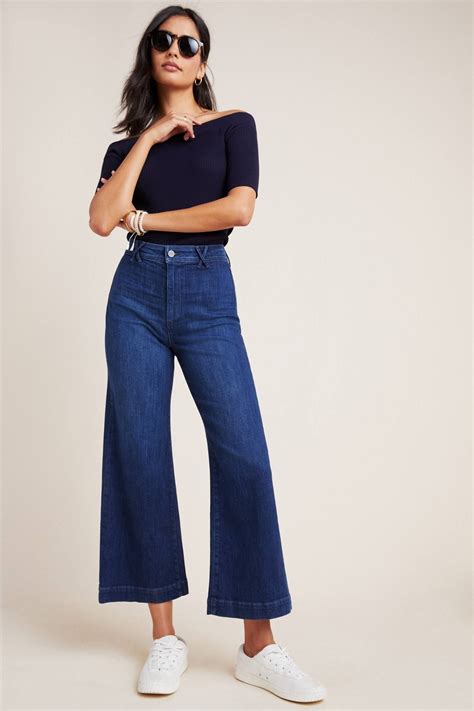 Styling For High Rise Wide Leg Crop Jeans Oufits Casual Casual Style Casual Outfits Jean