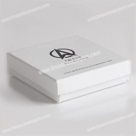 Custom Logo Printed White Cardboard Packaging Box With Lid