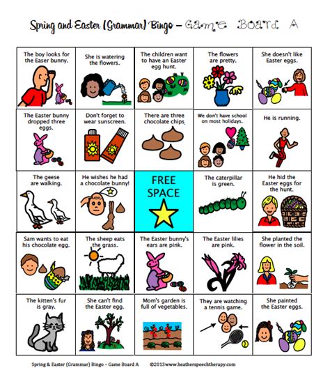 Free Spring And Easter Speech Therapy Materials