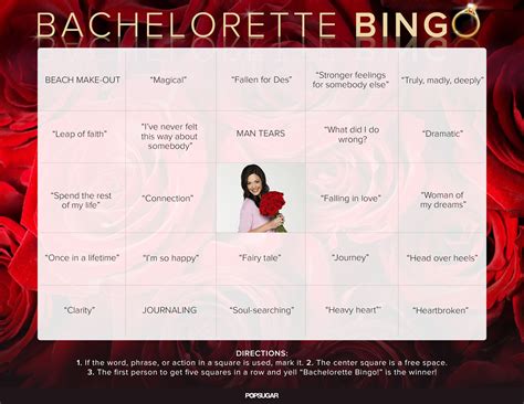 The Bachelorette Bingo Boards Popsugar Love And Sex