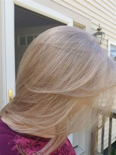 My Hair After Color In The Sunlight Ash Blonde With My Natural Silver