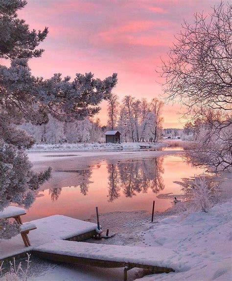 Pink Aesthetic Snow Landscape Wallpapers Wallpaper Cave