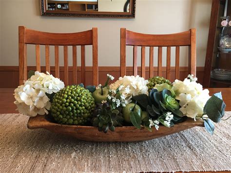 My Take On A Dough Bowl Spring Arrangement Dining Table Decor
