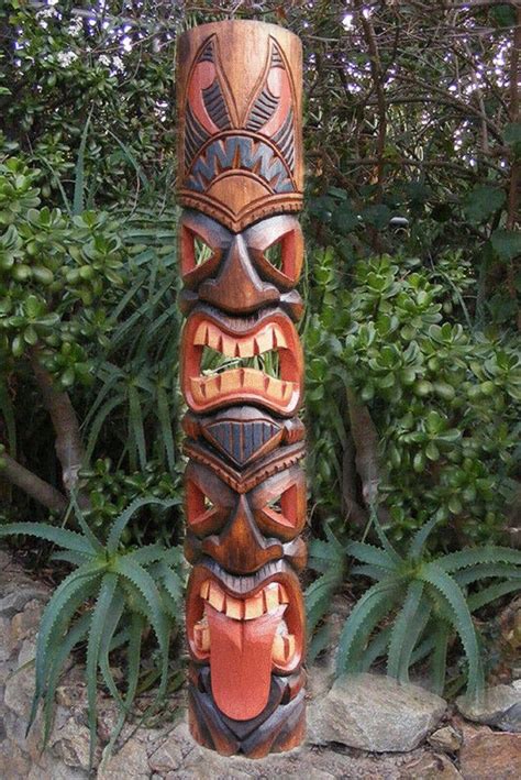 40 Tiki Statue Tiki Mask Tiki Decor African Mask Arts Etsy Décor Tiki Totem Tiki Tiki Pole