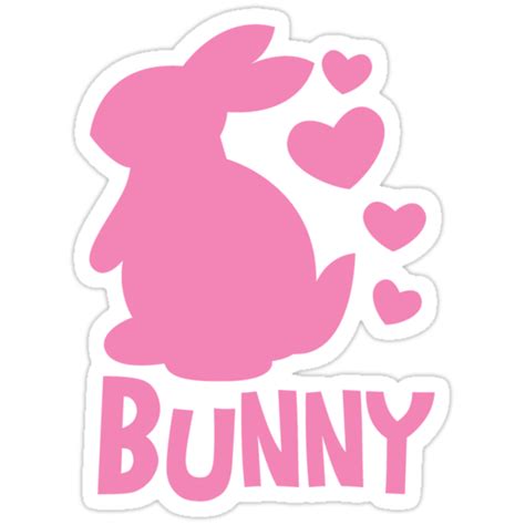 Cute Pink Bunny Rabbit Stickers By Jazzydevil Redbubble