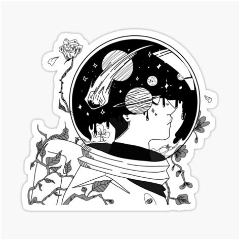 Aesthetic Astronaut Sticker For Sale By Bfast9159 Redbubble