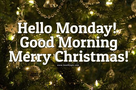 Hello Monday Good Morning Merry Christmas Pictures Photos And