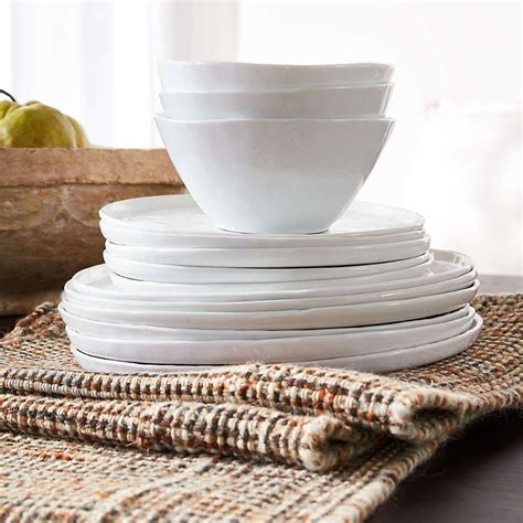 Mercer White Round Ceramic Dinner Plates Set Of 8 Reviews Crate