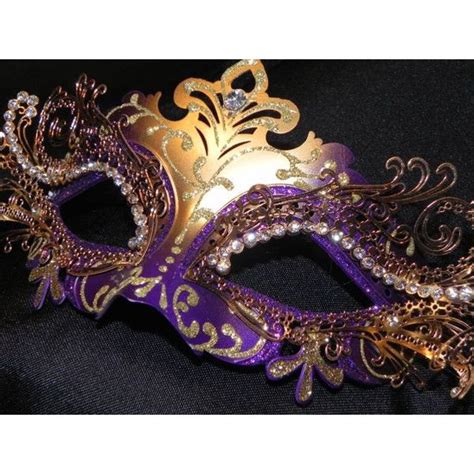 Purple And Gold Metallic Capri Masquerade Mask Masquerade Costumes