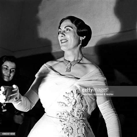 Italian Soprano Renata Tebaldi Coming On Stage After Her Concert At