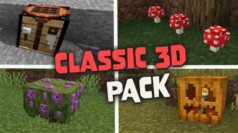 Classic 3d 16x16 3d Blocks Texture Pack For Minecraft 119 Download