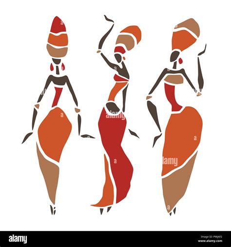 Ethnic African Dancers Stock Vector Images Alamy