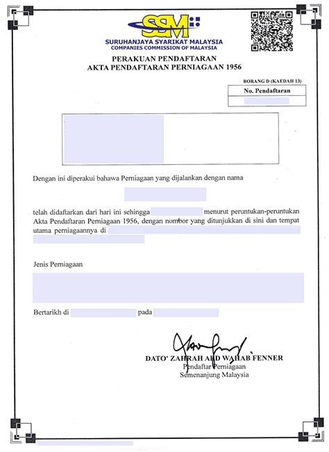 In order to register your company's name, you need to submit three different names on the borang pna 42 form. Submit your documents | senangPay Guide