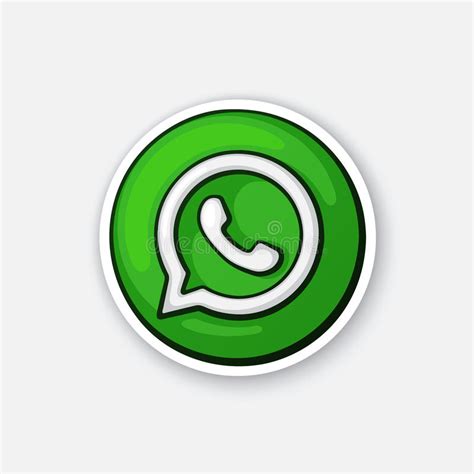Maybe you would like to learn more about one of these? Sticker Funny Logotype Of Whatsapp Editorial Image ...