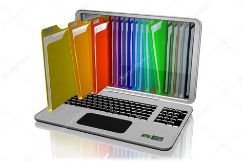 Computer Colored Folders Documents 003 Stock Photo By ©massimo1g 112941094