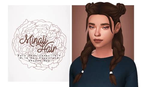 Minali Braid Hairstyle With Lil Buns On Top At Isjao Sims 4 Updates