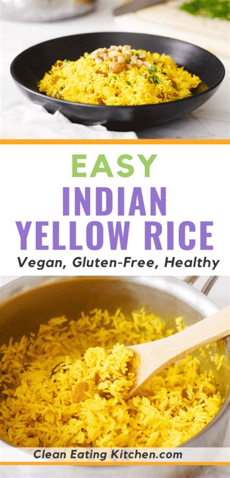 This mexican yellow rice recipe is both easy and tasty. Indian Yellow Rice Recipe (Gluten-Free & Vegan) - Clean ...