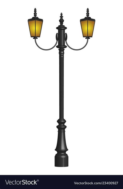 Vintage Street Lamp Design Vector Image On Vectorstock Lamp Design