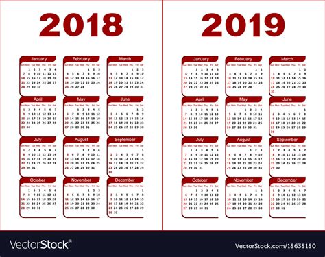 2018 Calendar 2019 Printable Printable Word Searches