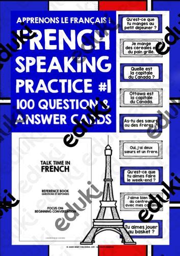 French Speaking Practice Cards 1 Material De La Siguiente Asignatura